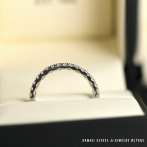 A. Jaffe Classics Statement Quilted 0.34CTW Diamond Platinum Wedding Band Ring