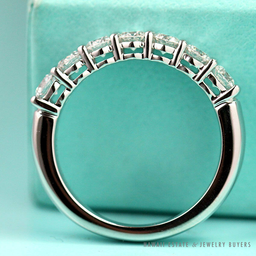 Tiffany Embrace Band Ring 3mm TIFFANY Forever Platinum 3mm Half 