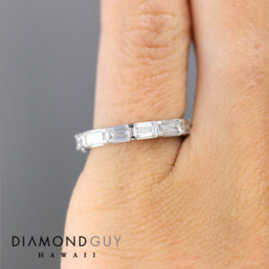 Diamond Guy Custom Emerald Cut Knife Edge Wedding Band
