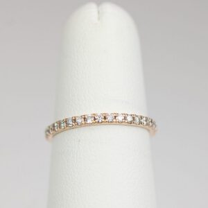0.27CTW Diamond 14K Rose Gold Wedding Band Size 5.25