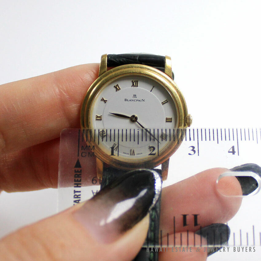 Ladies 28mm Blancpain Villeret 18k Alligator Mechanical Swiss Watch w/ Appraisal - Image 11