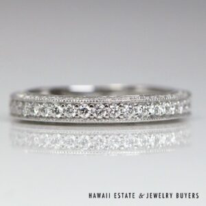 0.85ctw VS/GH Diamond 18K White Gold Anniversary Band Size 6