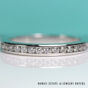 Tiffany & Co. Platinum Diamond Eternity Band Ring w/ Original Box (SZ 5.5)
