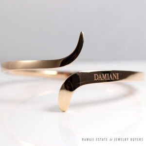 Damiani Eden Collection Diamond Snake 18K Pink Gold Hinged Bangle