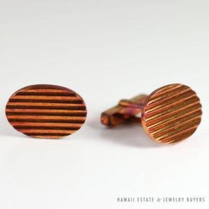 Vintage Garrard London English 18K Yellow Gold Men's Cuff Links