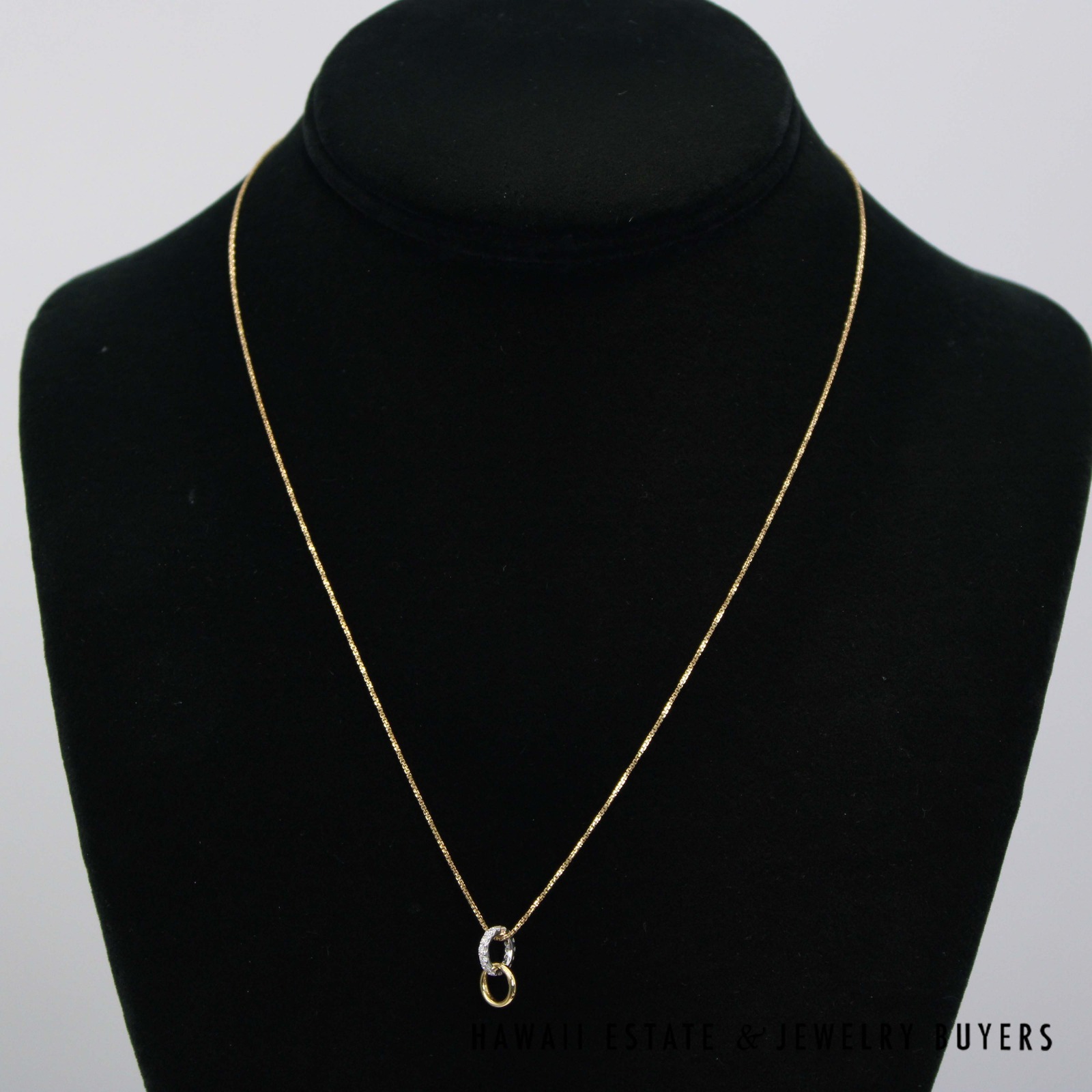 0.22ct Diamond Circle Pendant 18k Yellow Gold with 18" Adjustable Chain, 2.7g - Image 6