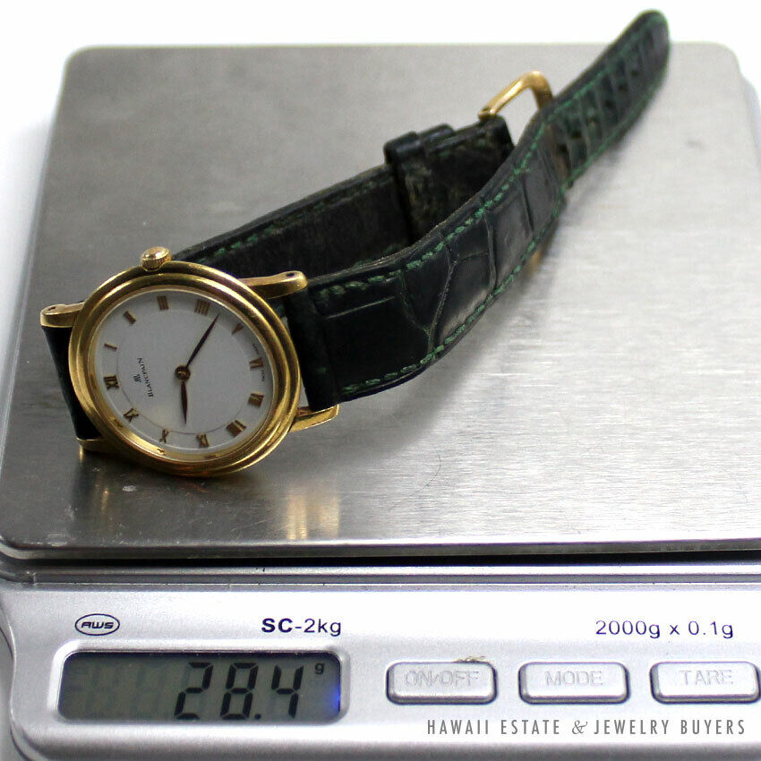 Ladies 28mm Blancpain Villeret 18k Alligator Mechanical Swiss Watch w/ Appraisal - Image 12