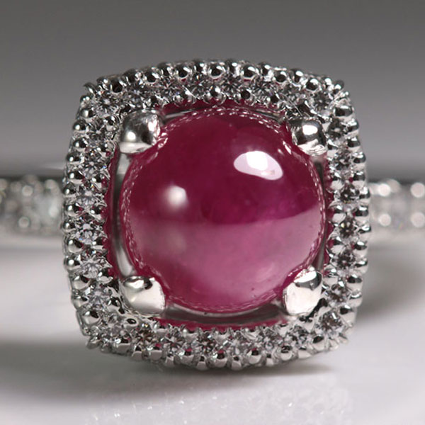 Michael B. Burmese Ruby Diamond Ring - Image 2