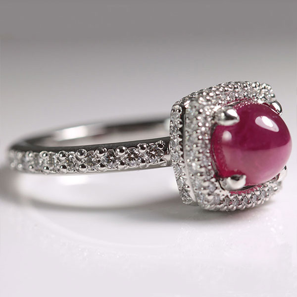 Michael B. Burmese Ruby Diamond Ring - Image 3
