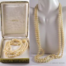 MING'S HAWAII GRADUATED YELLOW PEARL 14K YELLOW GOLD NECKLACE 21" W/ MINGS BOX