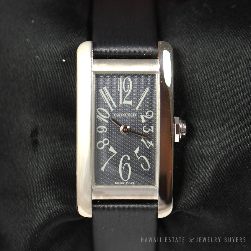 CARTIER TANK AMERICAINE 18K WHITE GOLD W/ FULL BOX & PAPERS - Image 2
