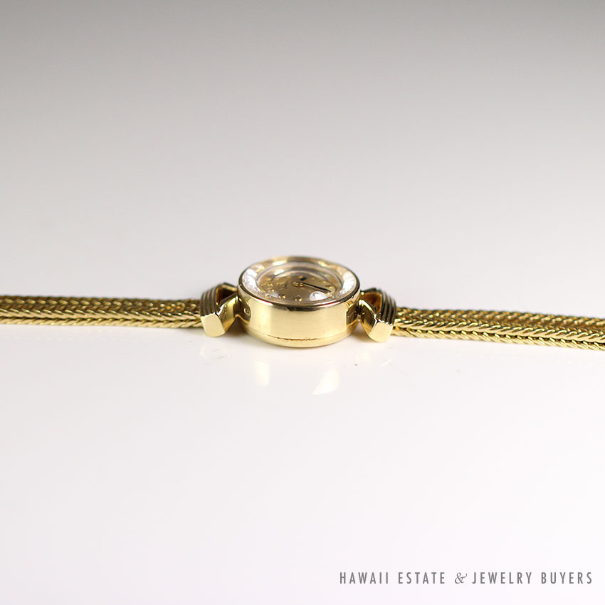 OMEGA MODEL 11001 18K YELLOW GOLD ROUND CASE WRIST WATCH EXTRA SMALL - Image 4
