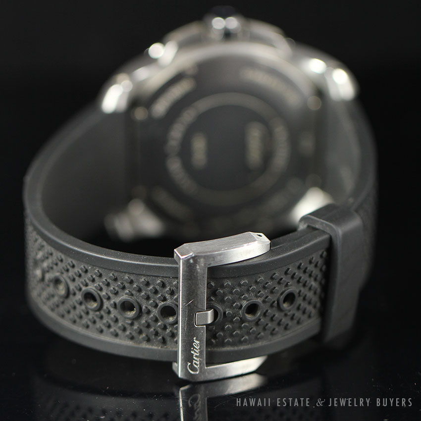 CARTIER CALIBRE DE CARTIER DIVER WATCH W7100056 STAINLESS STEEL RUBBER WATCH - Image 4