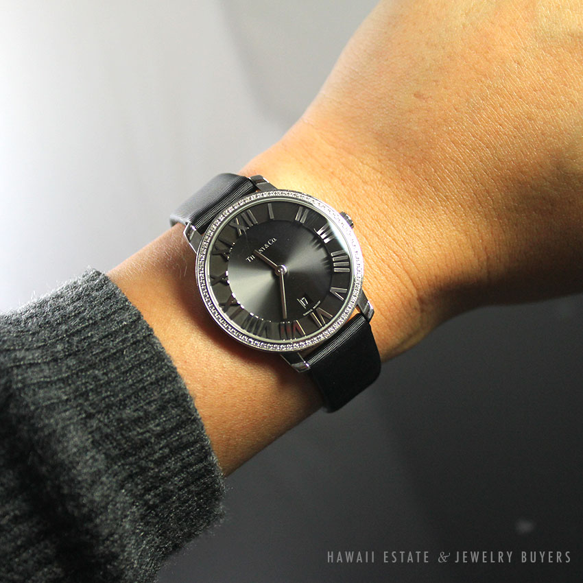 Tiffany & Co. Authentic Diamond Atlas Dome Stainless Steel Watch - Image 3