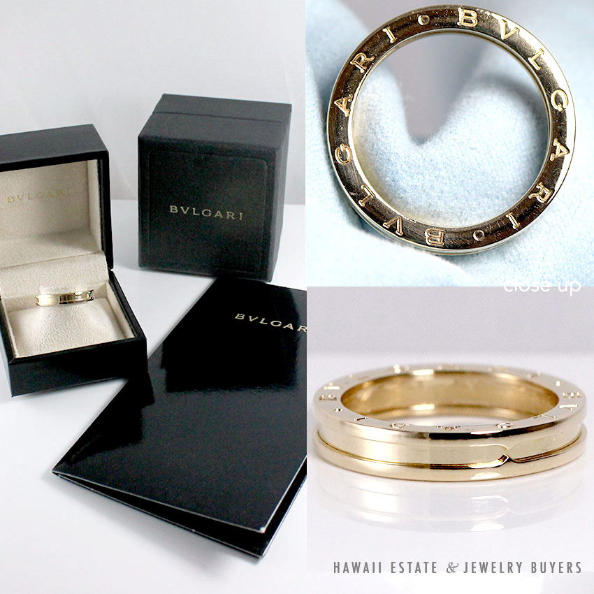 BVLGARI B.ZERO1 5MM 18K YELLOW GOLD 1 SINGLE BAND RING SZ 11 W/ BOX & RECEIPT