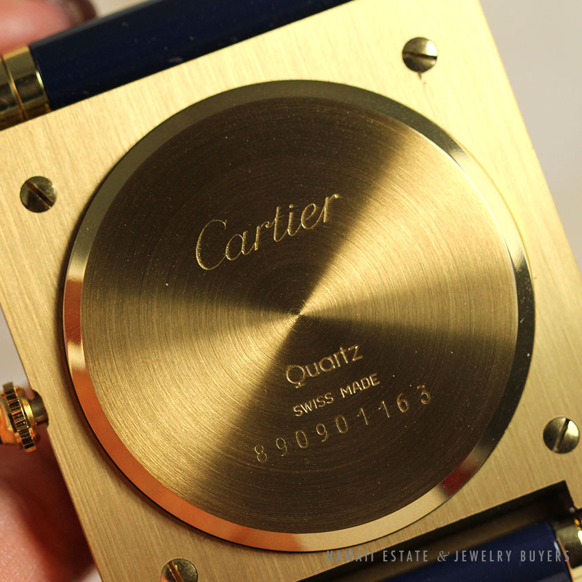 AUTHENTIC CARTIER VINTAGE PARIS TRAVEL ALARM CLOCK DESK TABLETOP QUARTZ CLOCK - Image 2