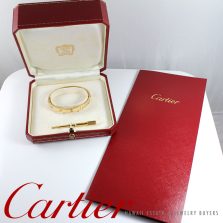 Cartier 6 Diamond 18K Yellow Gold Size 16 Love Bracelet w/ Service Paper 2019