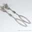 ADELER 3CTW NATURAL DIAMOND DROP 18K WHITE GOLD EARRINGS 3.25" - Image 2
