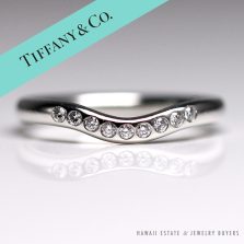 TIFFANY & CO ELSA PERETTI CURVED DIAMOND GYPSY SET WEDDING PLATINUM BAND (SZ 8.5)