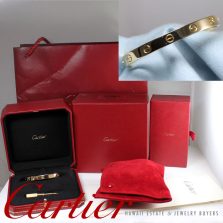 Cartier Love Bracelet 18K Yellow Gold Size 16 Bangle 100% Authentic