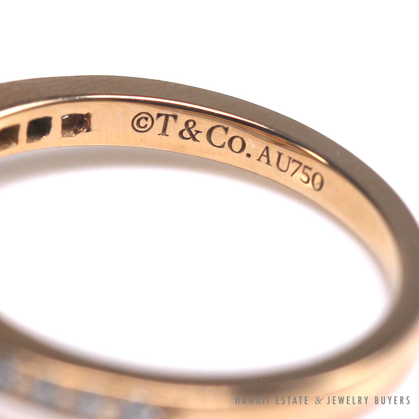 AUTHENTIC TIFFANY & CO VICTORIA MARQUISE DIAMOND 14K ROSE GOLD RING SIZE 5 w/ BOX - Image 3