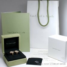 AUTHENTIC VINTAGE VAN CLEEF & ARPELS ALHAMBRA MOTHER OF PEARL 18KY GOLD EARRINGS