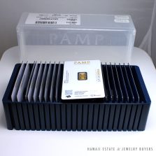 BOX OF 25 PAMP SUISSE 1 GRAM 999.9 LADY FORTUNA VERISCAN (IN ASSAY)