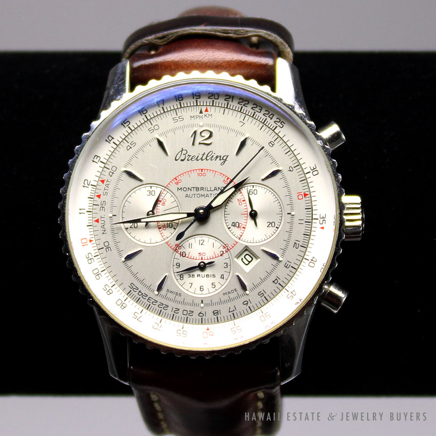 Breitling Navitimer Montbrillant A41330 Steel 38mm Watch with Box & Papers