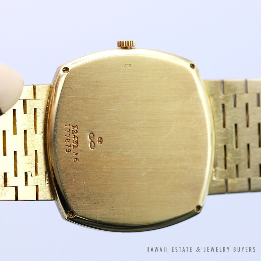 PIAGET TIGER'S EYE DIAL REF 12431 A6 18K YELLOW GOLD BRACELET WATCH CIRCA 1970 - Image 3