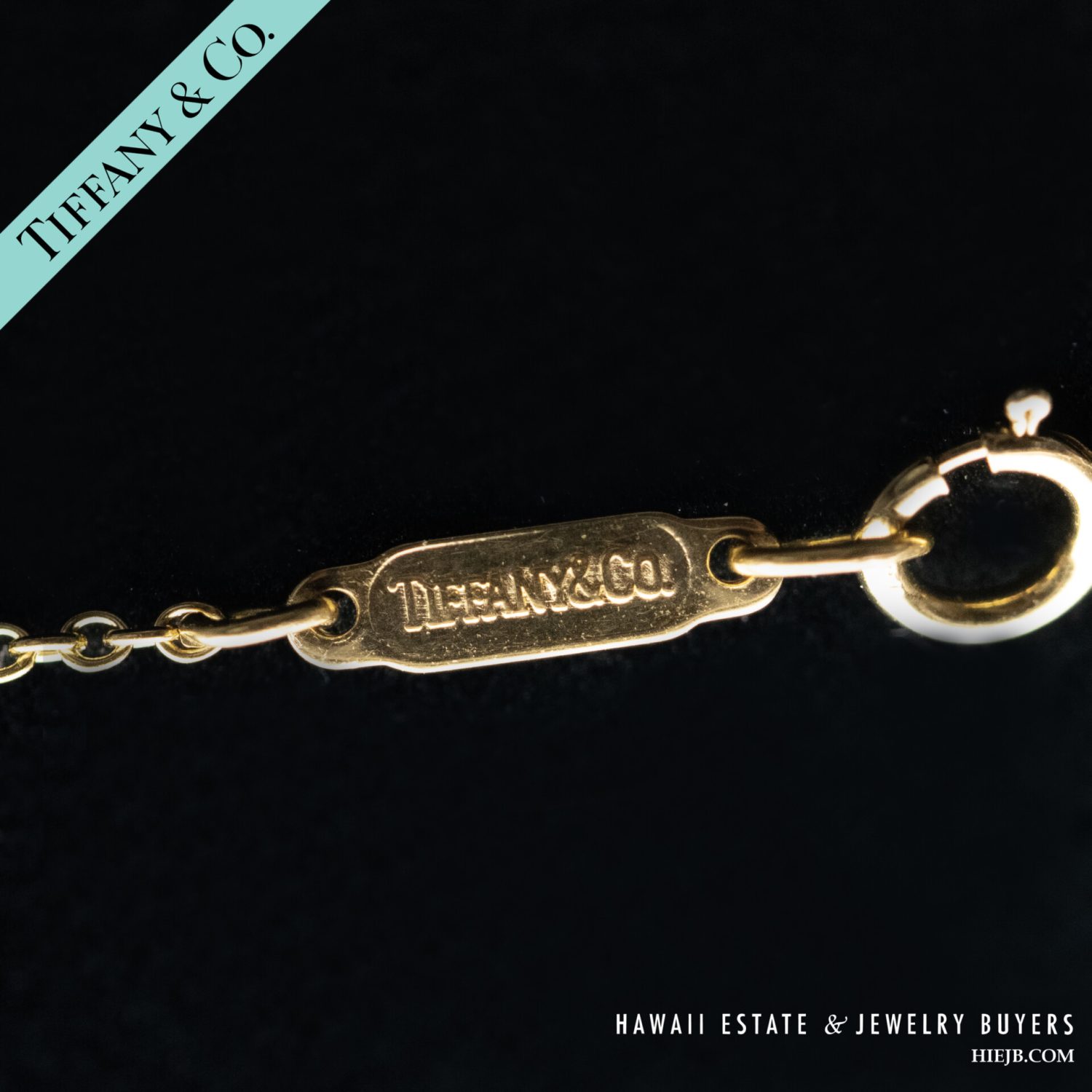 TIFFANY AND CO. 3.4g 18KYG ROMAN CROSS NECKLACE 16