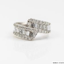 5.2g 14KWG 2ctw DIAMOND BYPASS RING SIZE 7