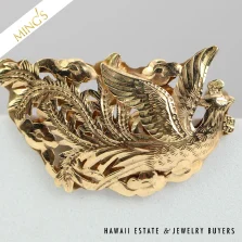 Ming's Rare Phoenix 5.1g 14K Yellow Gold Brooch