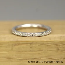 0.50CTW Diamond Eternity 18K White Gold Band Size 5