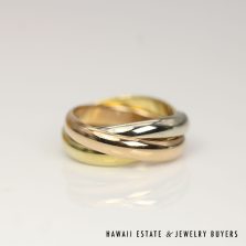 Authentic Cartier Trinity 3-Tone Gold Ring Size 50