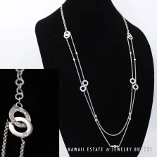 Piaget Possession Sautour 18K White Gold Diamond 42" Necklace