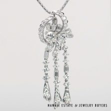 14.2g 18/14KWG 2.50ctw Diamond Pendant 20" Box Chain