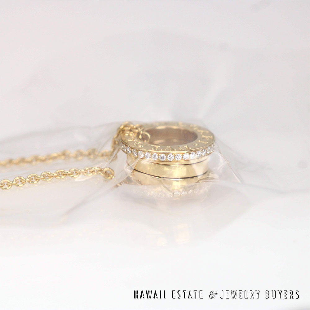 BVLGARI 18K Yellow Gold B Zero 1 Diamond Adjustable Necklace with Box, 14.1g - Image 6