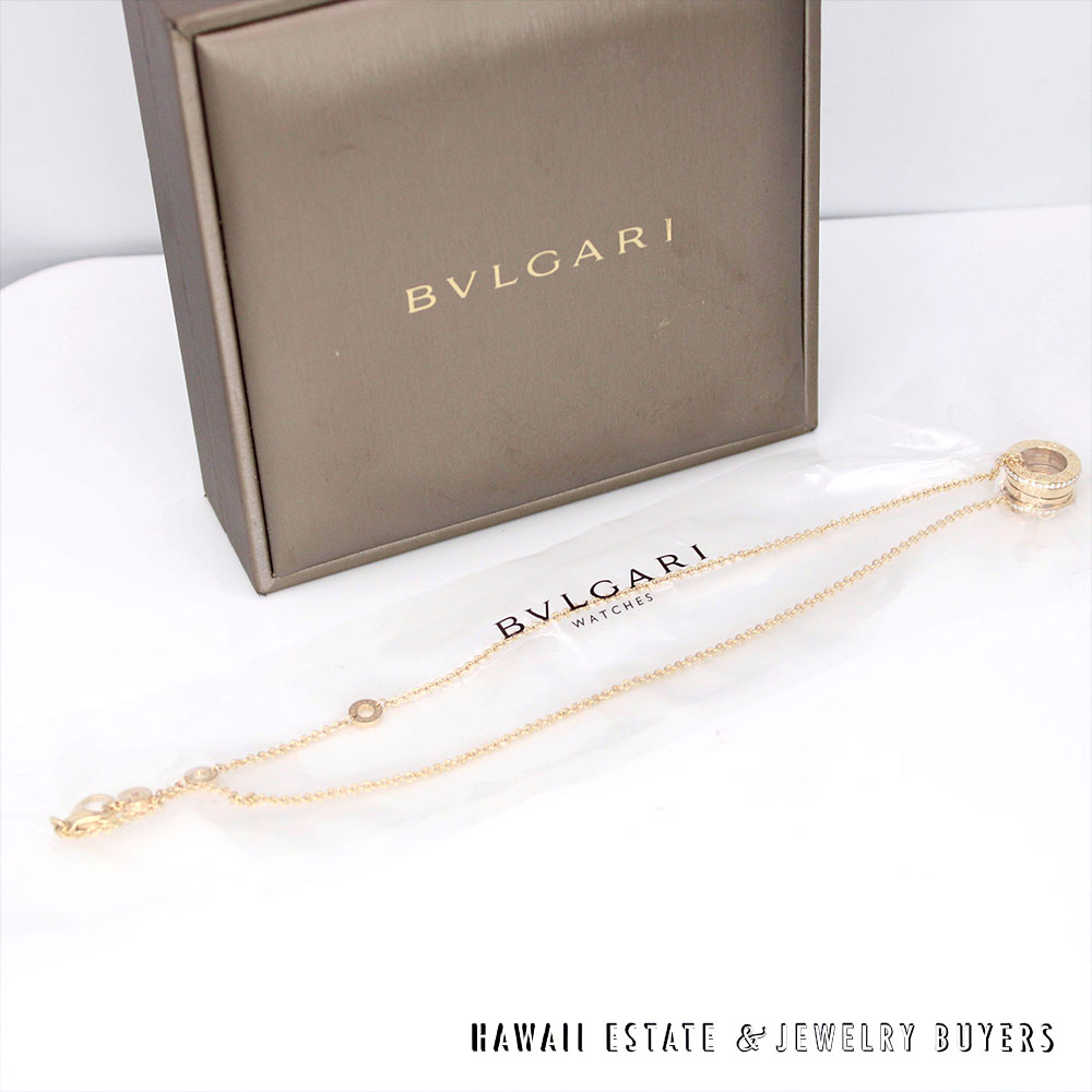 BVLGARI 18K Yellow Gold B Zero 1 Diamond Adjustable Necklace with Box, 14.1g - Image 2