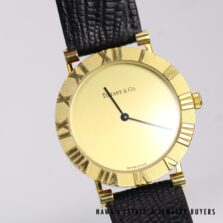 Tiffany & Co Atlas Men's 18K Yellow Gold Strap Watch