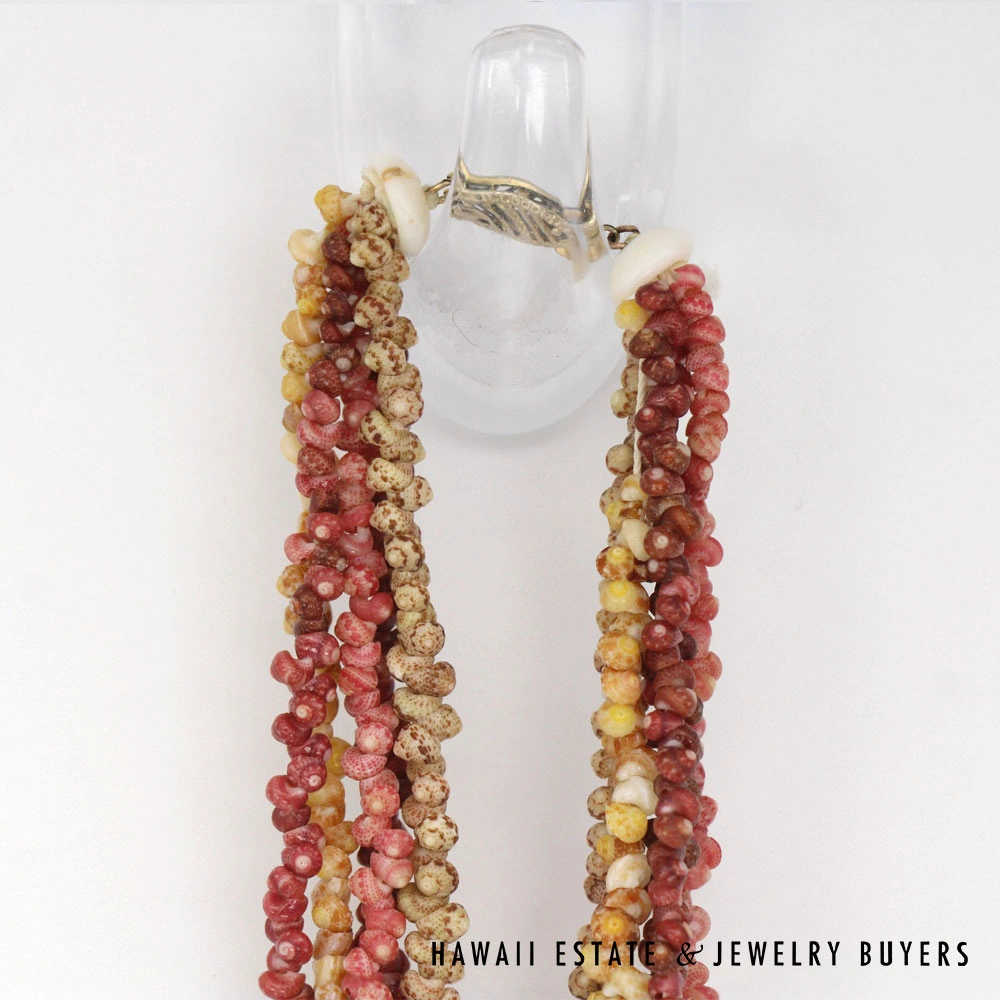 Ni'ihau Shell Lei: 5-Strand Multi-Color Maunaloa Kahelelani Lei and Bracelet Set - Image 15