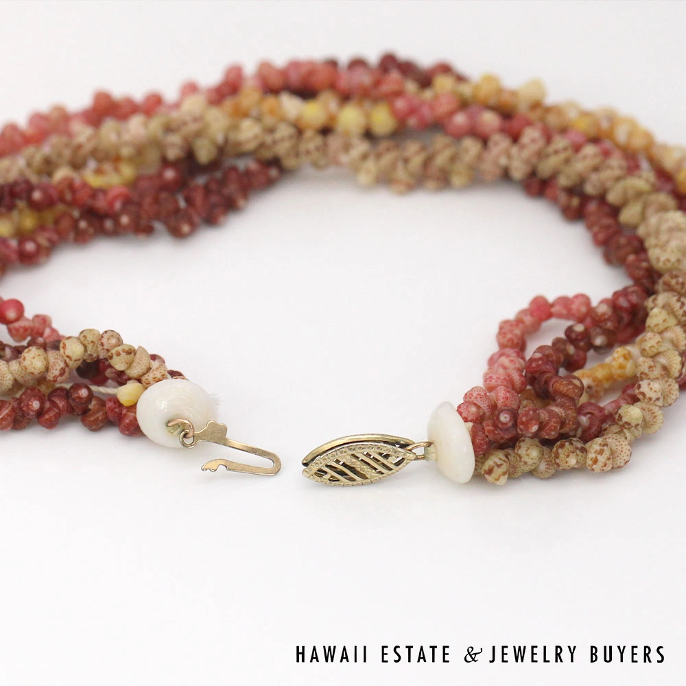 Ni'ihau Shell Lei: 5-Strand Multi-Color Maunaloa Kahelelani Lei and Bracelet Set - Image 18