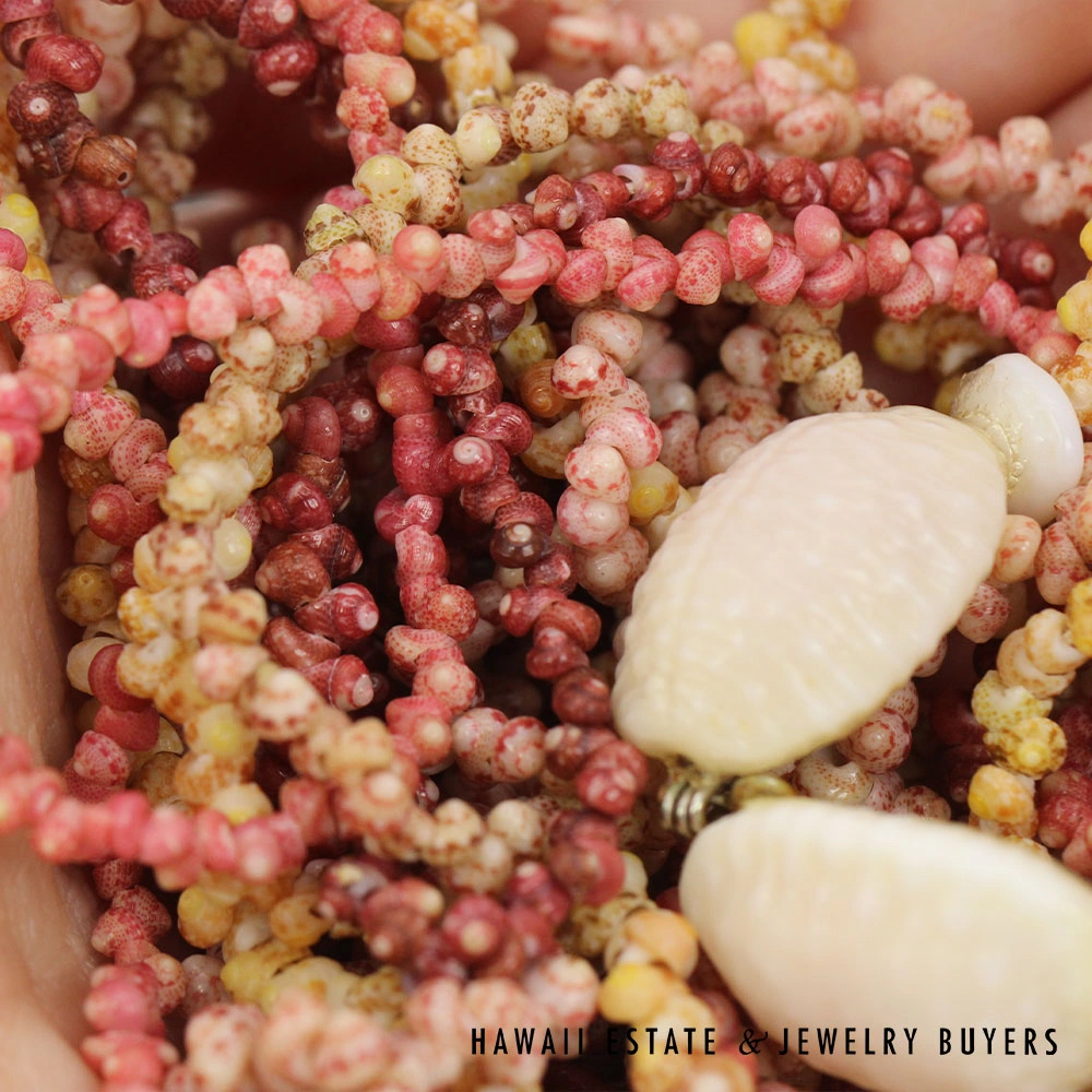 niihau shell lei and bracelet set