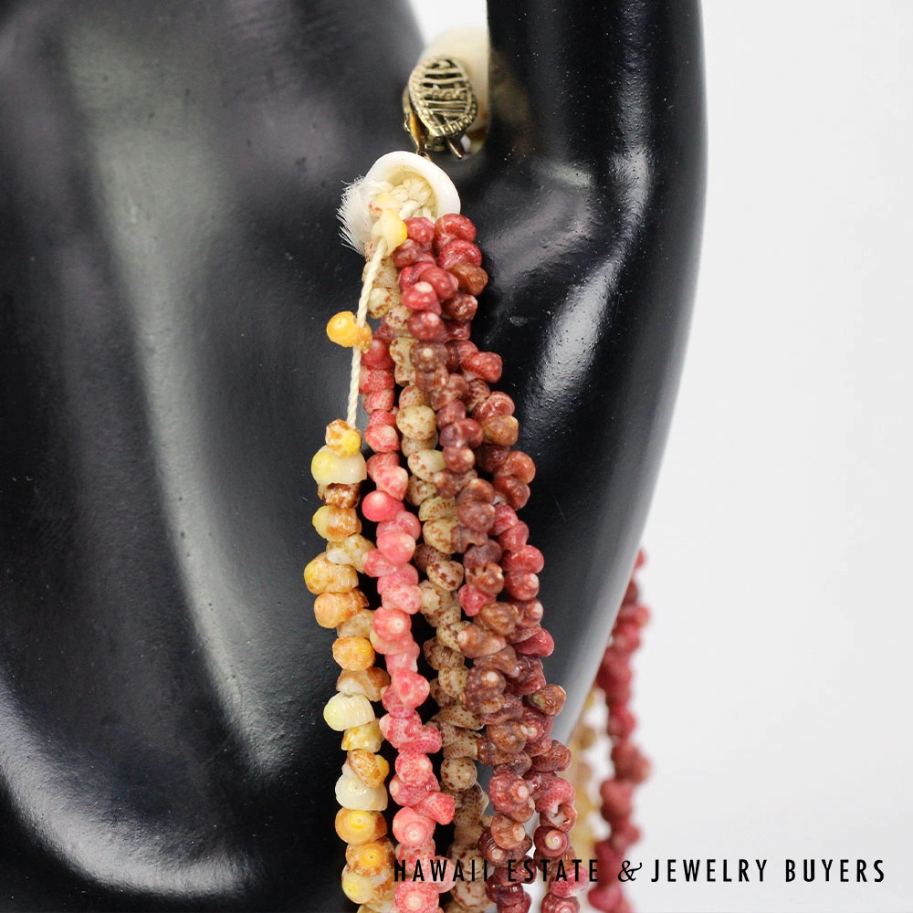 Ni'ihau Shell Lei: 5-Strand Multi-Color Maunaloa Kahelelani Lei and Bracelet Set - Image 20
