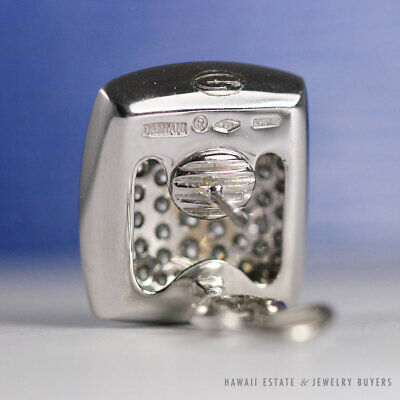 Damiani Diamond Pave Cluster 18K White Gold Earrings with Box & Papers - Image 5