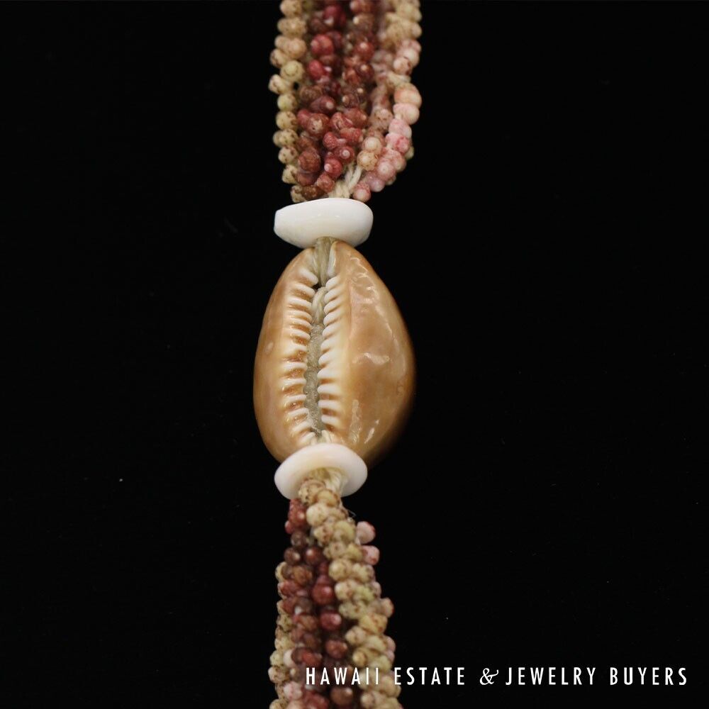 Ni'ihau Shell Lei 10-Strand Mauna Loa Kahelelani Multi 38 Inch Hawaiian Necklace - Image 8