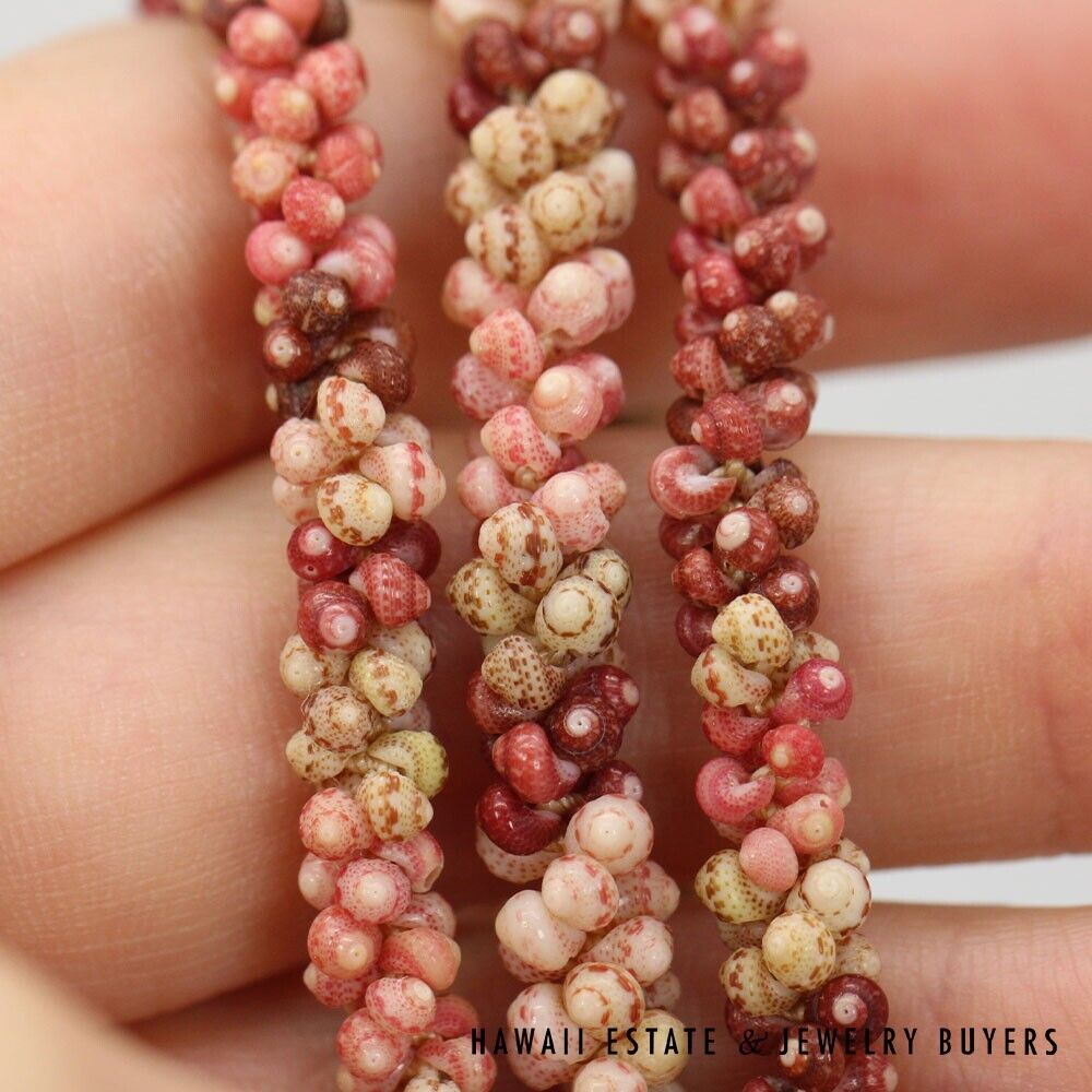 Ni'ihau Shell Choker Necklace and Earring Set: Kahelelani 18 inches #070621-01 - Image 8