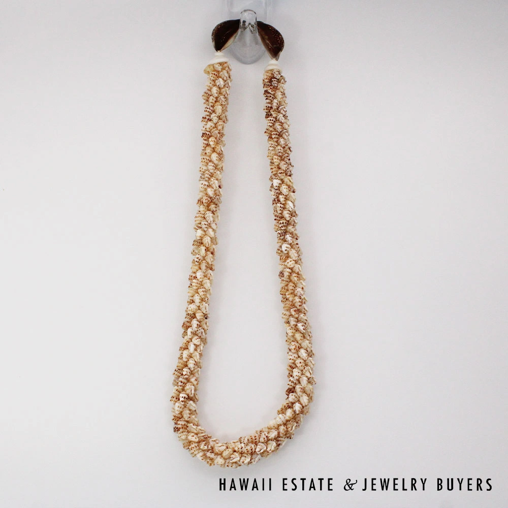 Ni'ihau Shell Lei 21 Inch Coconut Style Momi Onikiniki Hawaiian Necklace - Image 6