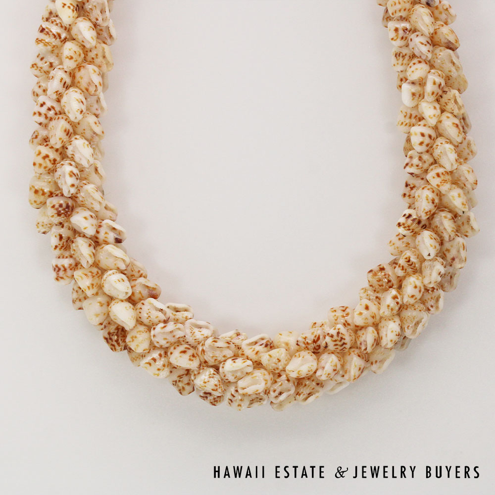 Ni'ihau Shell Lei 21 Inch Coconut Style Momi Onikiniki Hawaiian Necklace - Image 9