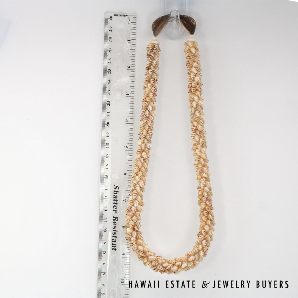 Ni'ihau Shell Lei 21 Inch Coconut Style Momi Onikiniki Hawaiian Necklace - Image 5