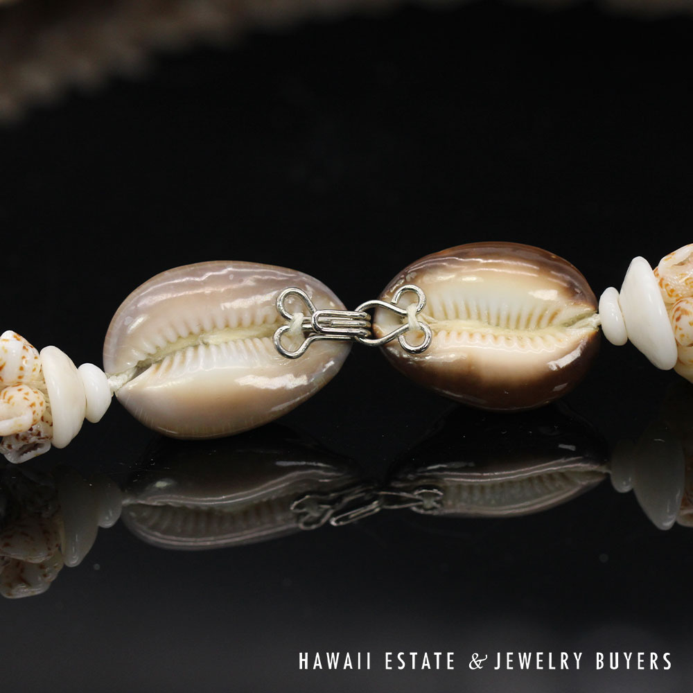 Ni'ihau Shell Lei 21 Inch Coconut Style Momi Onikiniki Hawaiian Necklace - Image 15